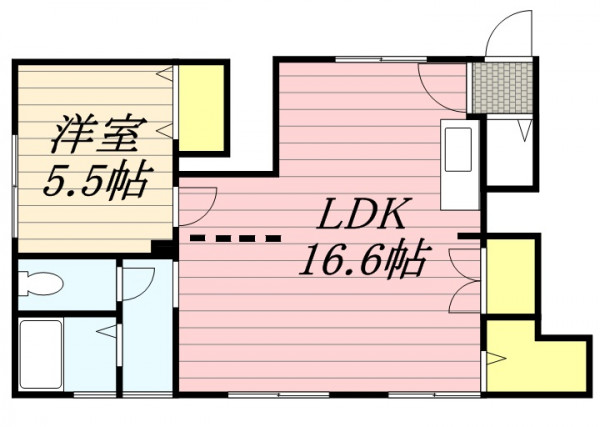 日本全国の家具家電付き賃貸「北海道札幌市白石区 1LDK 0003」メイン画像