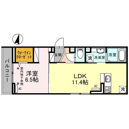 日本全国の家具家電付き賃貸「アヴァンス八潮Ｃ」メイン画像