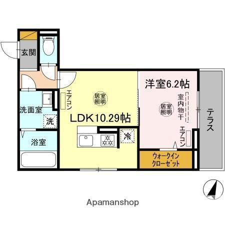 日本全国の家具家電付き賃貸「千葉県千葉市中央区 1LDK 103」メイン画像