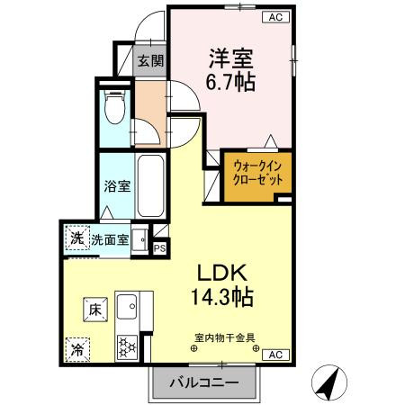 日本全国の家具家電付き賃貸「メゾン岡宮」メイン画像