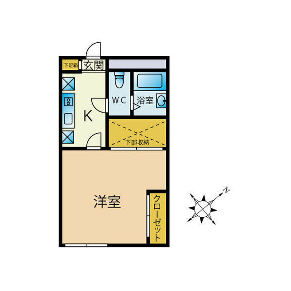 白石駅（千歳線）の家具家電付き賃貸「ＹＣ北郷」メイン画像