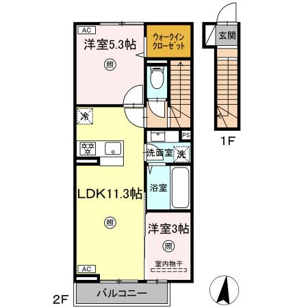 日本全国の家具家電付き賃貸「熊本県熊本市中央区 2LDK A205」メイン画像