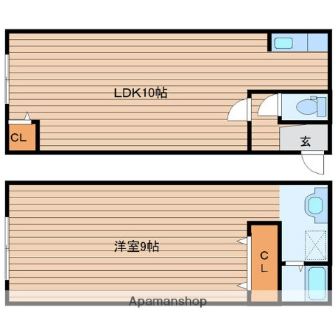 北海道の家具家電付き賃貸「北海道札幌市白石区 1LDK 106」メイン画像